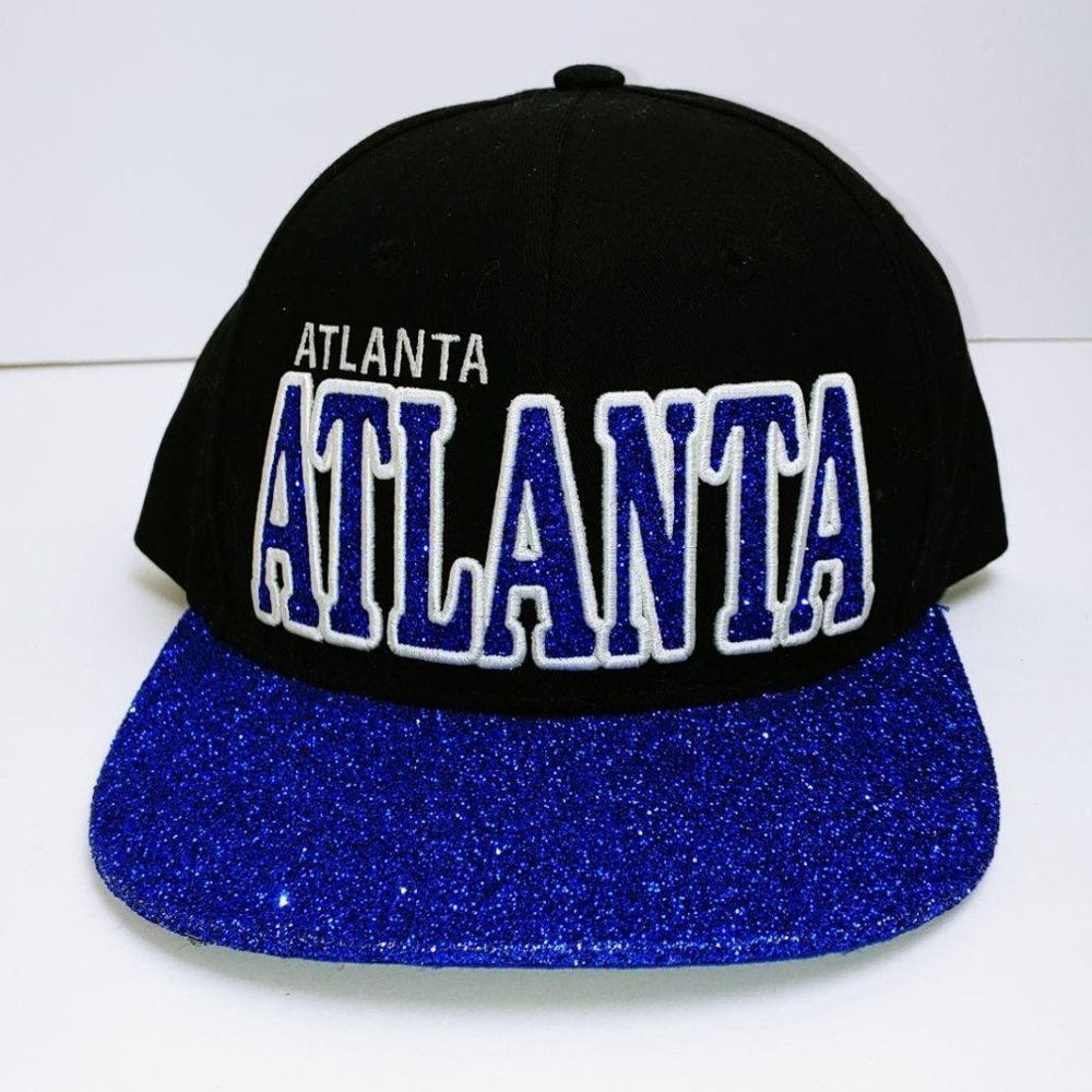 Atlanta Black Blue Snap Back Cap